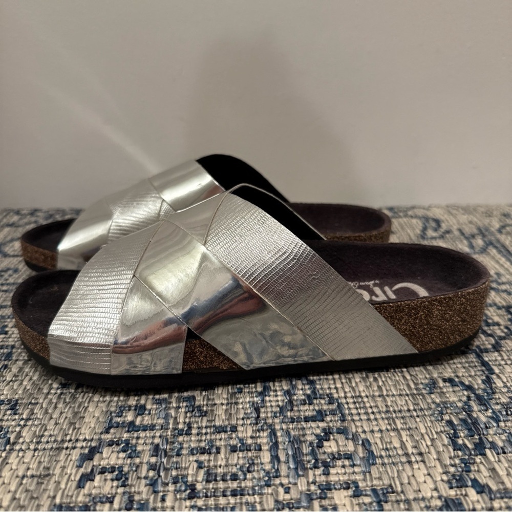 Circus by Sam Edelman Silver Women's Slide Sandals - Picture 3 of 7